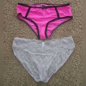 🎁 Jockey Women's Vibrant Pink and Soft Gray Panty Duo